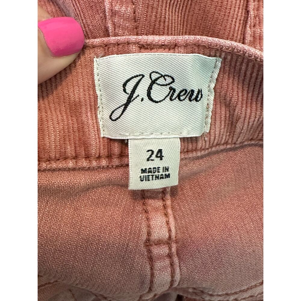 J.Crew blush pink corduroy vintage straights stretch jeans size 24- 0 - Picture 3 of 8